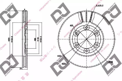 Тормозной диск DJ PARTS BD1260